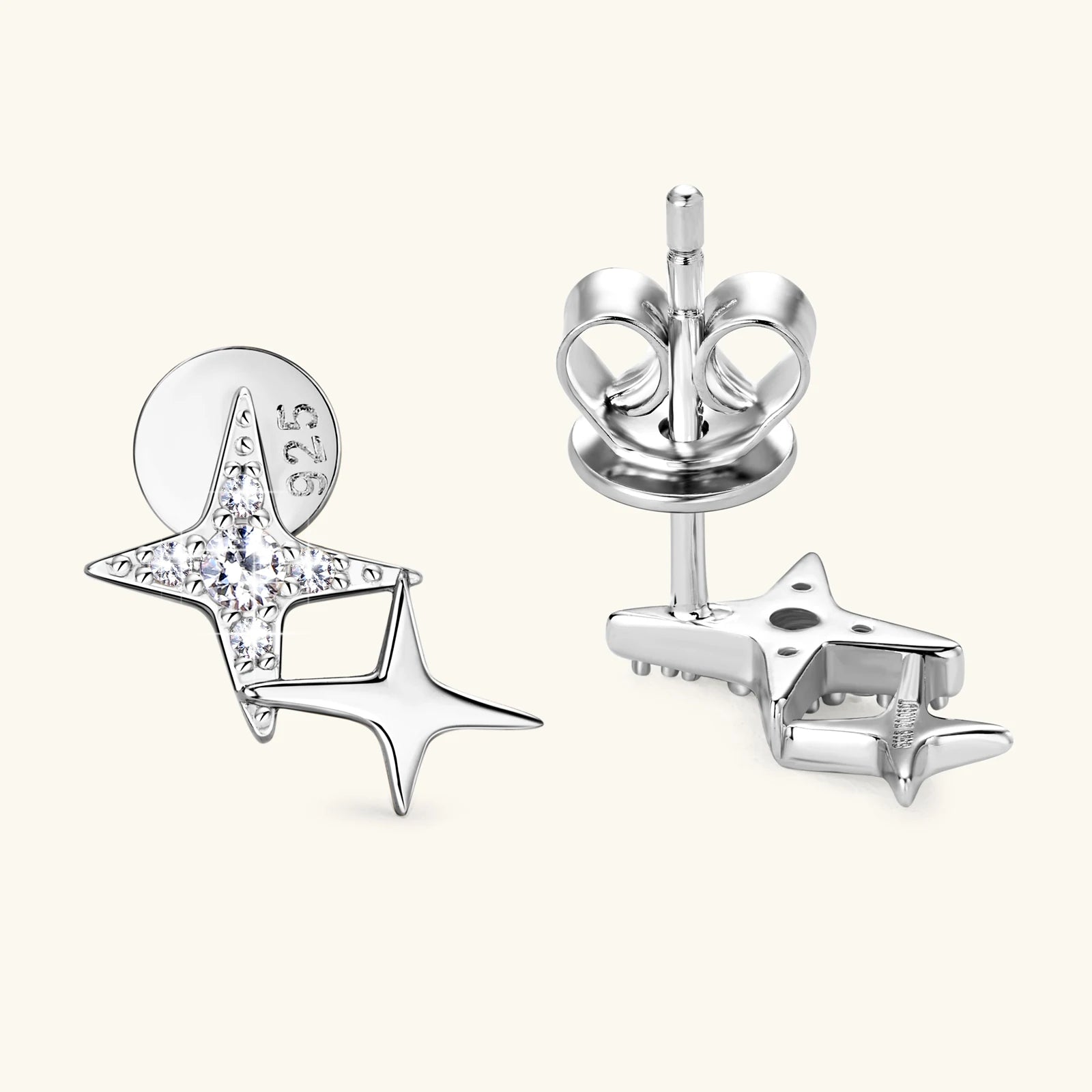 Star Moissanite Earrings For Women 100% 925 Sterling Silver Plated Gold Earrings Trending Jewelry Accessories