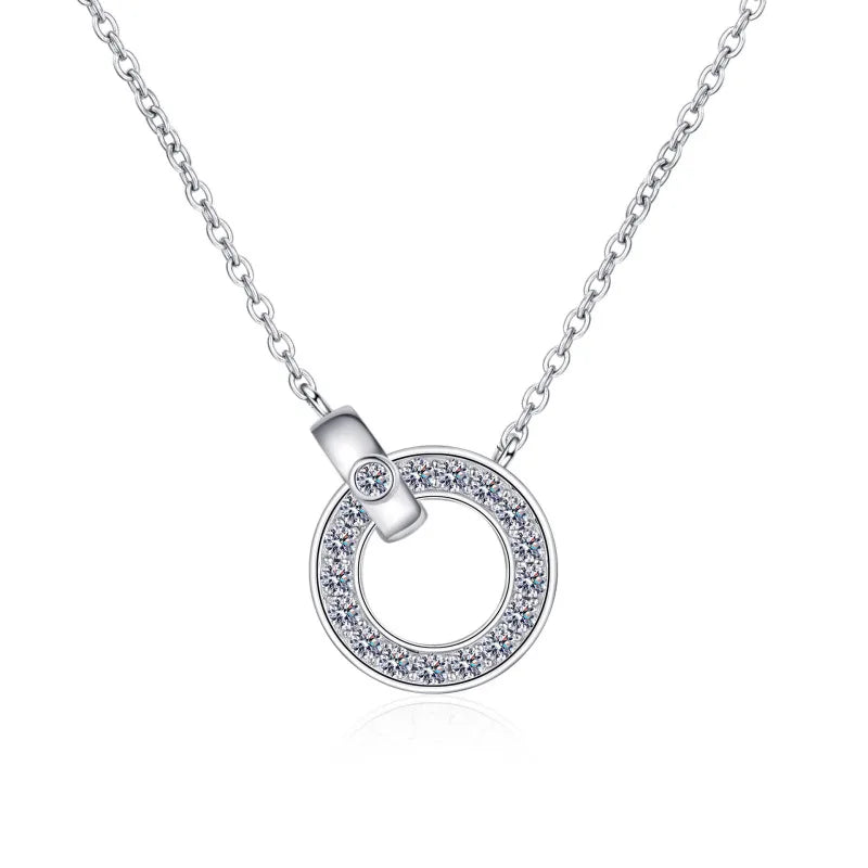 Moissanite Necklace PT950 Platinum Chain Pendant