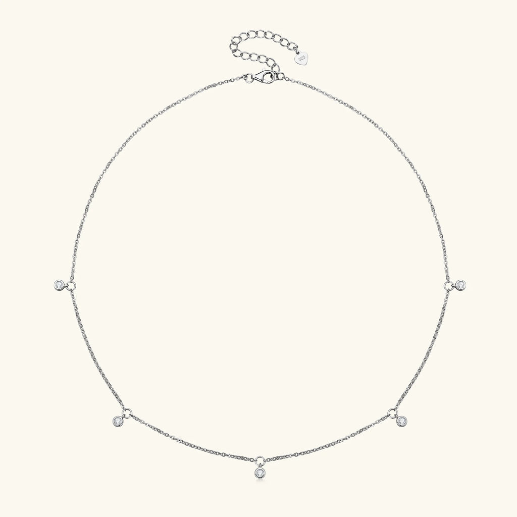 2.5mm 3mm Moissanite Diamond Necklaces Real Silver Chain 925 for Women Jewelry Plated 18K Gold Choker Birthday Gift