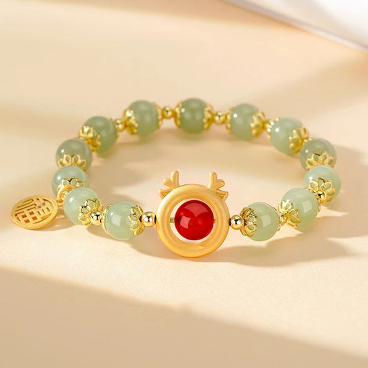 Lucky Hetian Jade Antique Bracelet