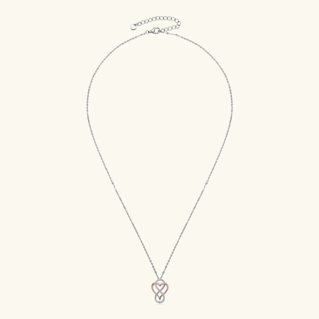 925 Silver Rose Gold Heart Necklace Pendant Full Moissanite Necklace For Women 18k Gold Plated Dainty Choker Valentines Gifts