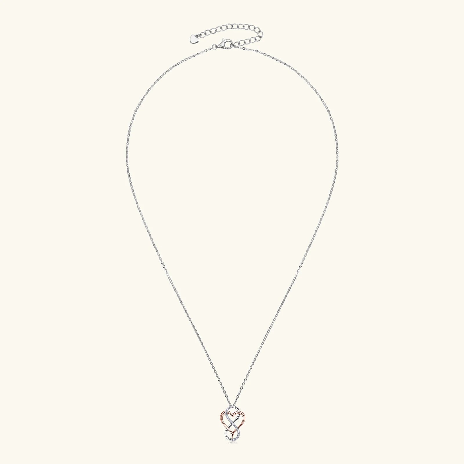 925 Silver Rose Gold Heart Necklace Pendant Full Moissanite Necklace For Women 18k Gold Plated Dainty Choker Valentines Gifts