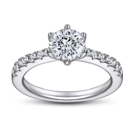 1 Carat Moissanite Diamond Ring