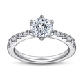 Moissanite S925 Sterling Silver Ring 1 Carat Woman Engagement Wedding Gift