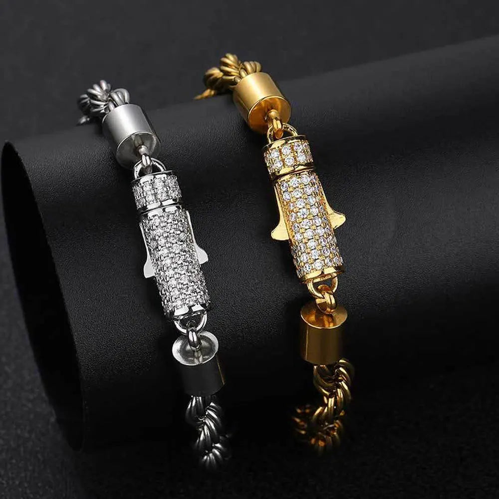 Moissanite Rope Bracelet 4mm Solid 925 Sterling Silver D VVS1