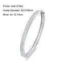 D VVS1 Moissanite Full Diamond Bangle | S925 Silver