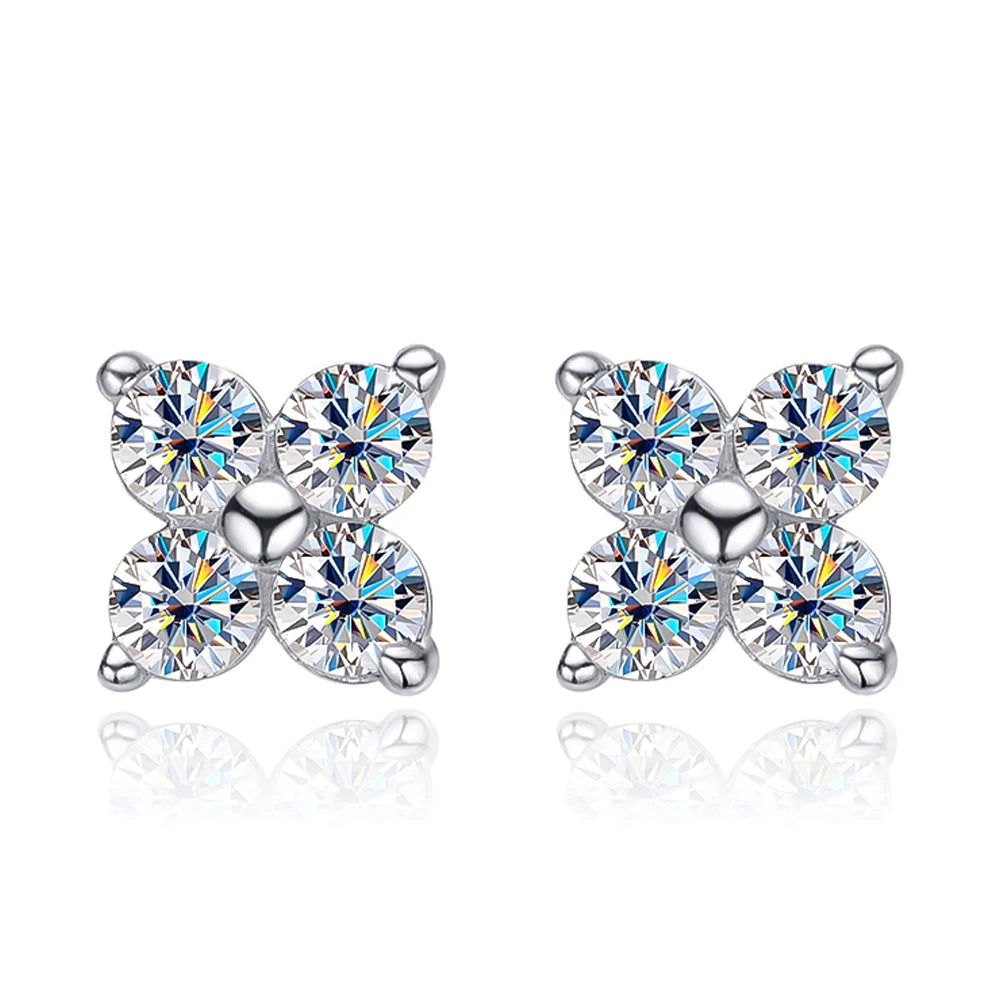 Full Moissanite Stud Earrings