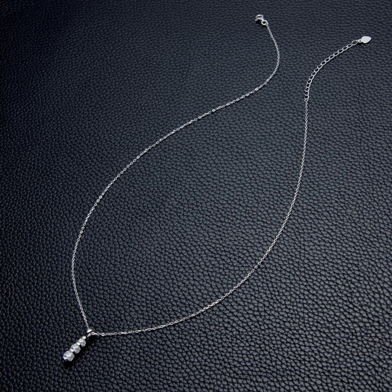 0.53cttw Moissanite Bar Necklaces