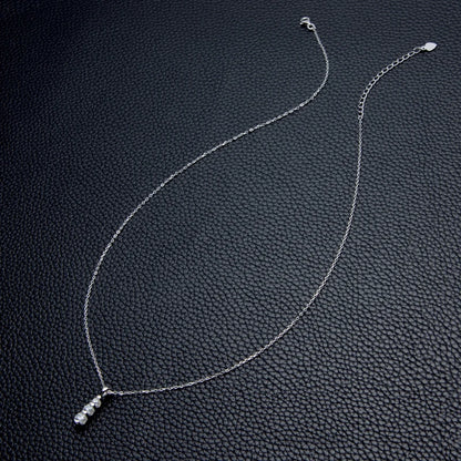 0.53cttw Moissanite Bar Necklaces