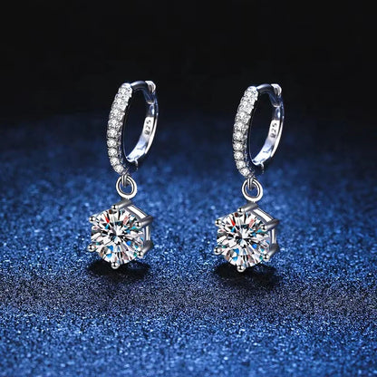 0.5-1ct Moissanite Drop Earrings