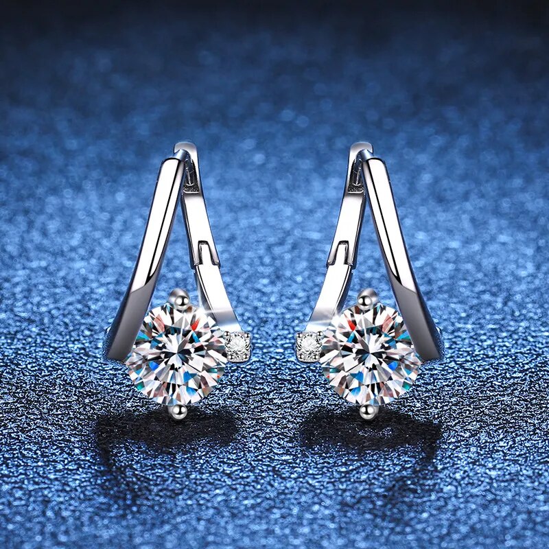 2CT Moissanite Clip Earrings