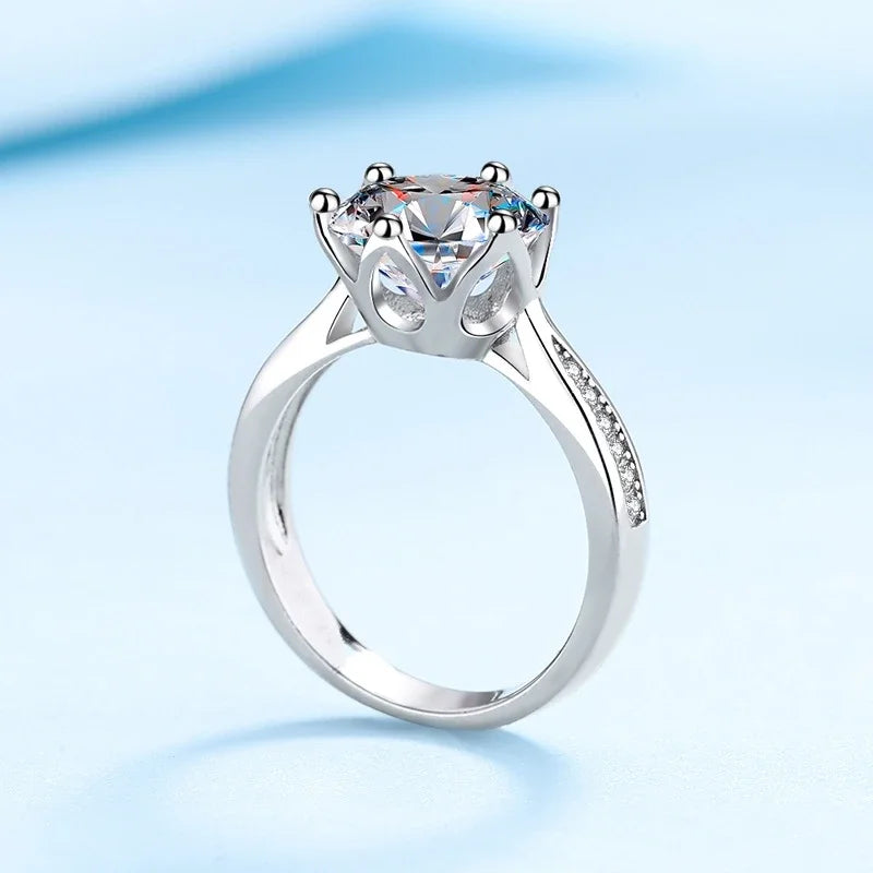 Platinum PT950 Engagement Ring Moissanite Diamond