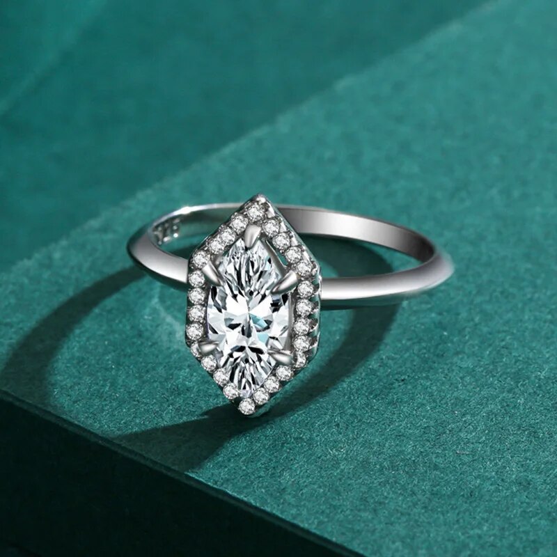 Marquise Cut 1 Carat Moissanite Ring