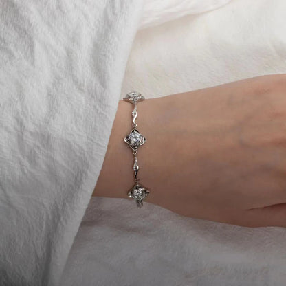 3ct  Moissanite Charm Bracelets Bangles