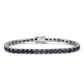 Tennis Bracelet Full Diamond GRA 925 Sterling Silver Plated 18k Hiphop Bracelets for Women Man 3mm 4mm Black Moissanite