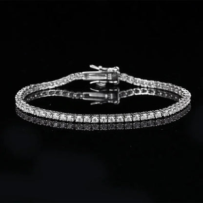 0.03ct Real Moissanite Tennis Bracelet