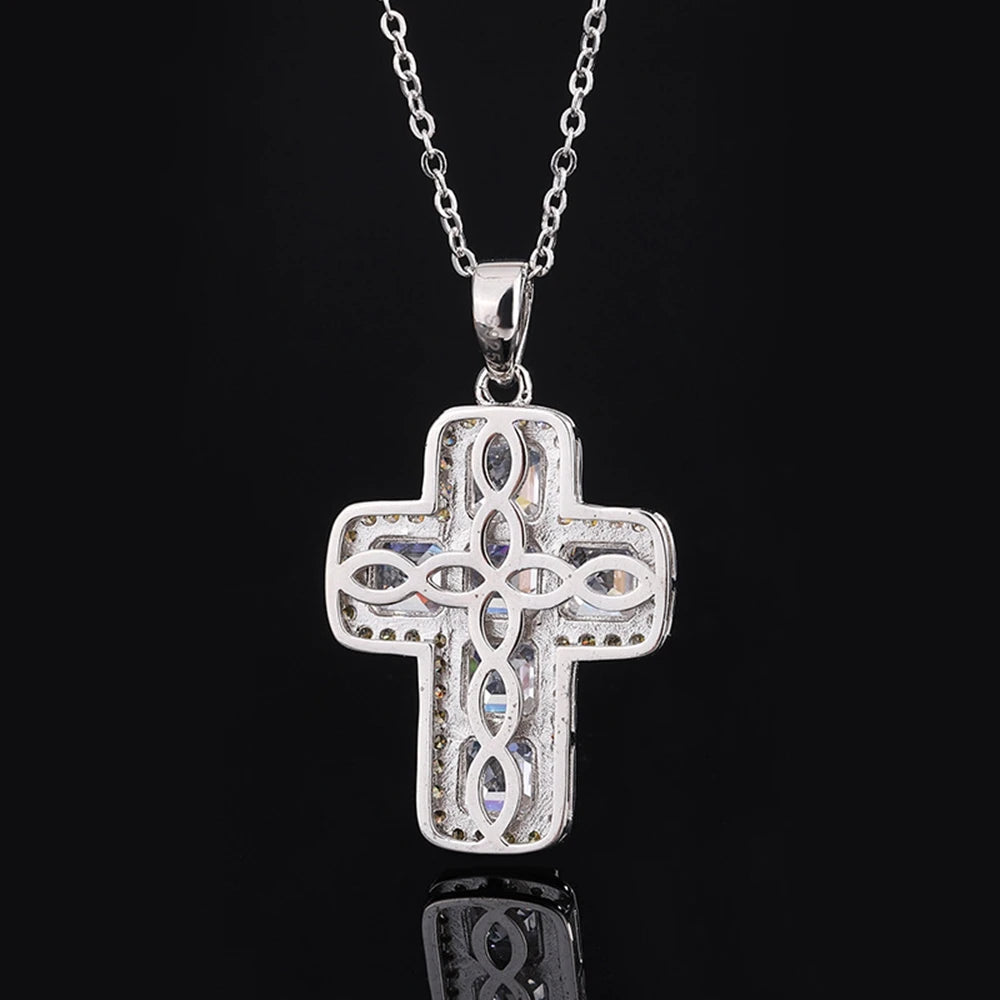 Cross Pendant Necklace Moissanite