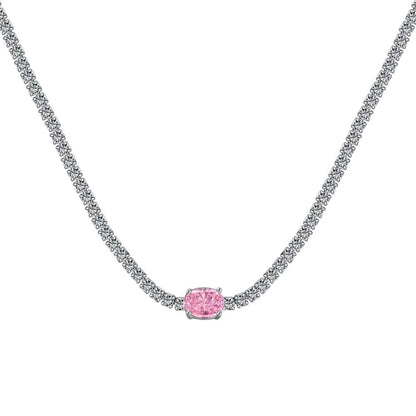 Gemstone Moissanite Necklace