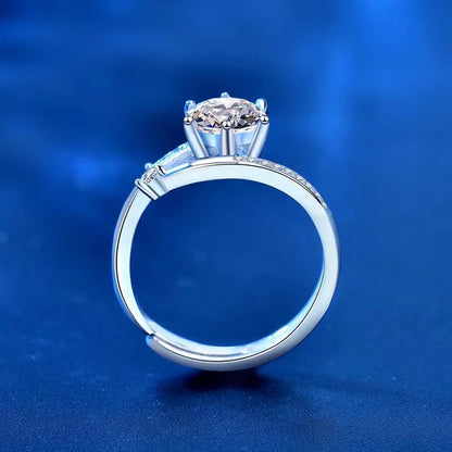 1ct Moissanite Diamond Adjustable Rings