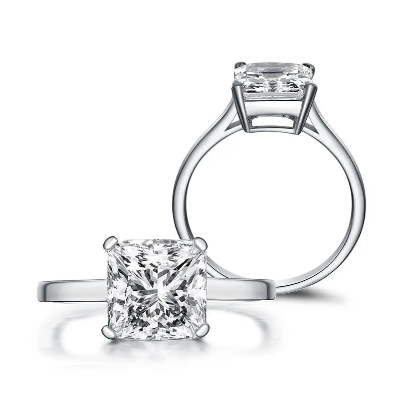 Moissanite 925 Silver Engagement Rings 3 Carats For Women Wedding Jewelry