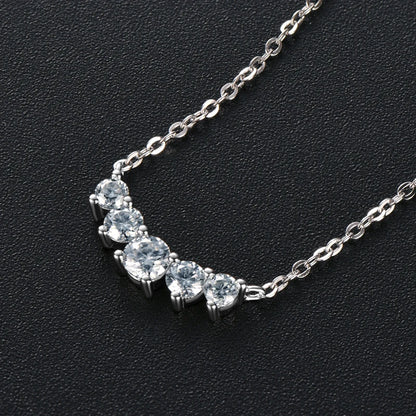 Moissanite Smile Pendant Necklace