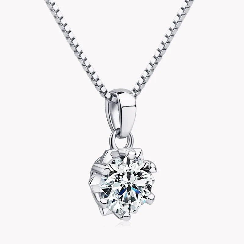 1CT Moissanite Snowflake Necklace