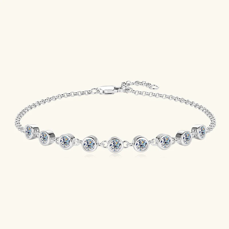 Full Moissanite Bracelets for Women s925 Sterling Silver with White Yellow Gold Plated Lab Diamond Bracelet Fine Jewelry