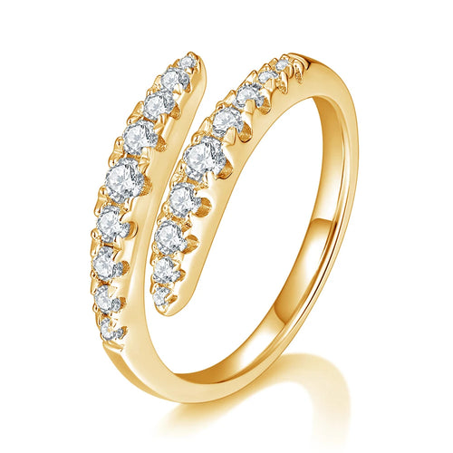 0.45ct D Color All Moissanite Rings For Women 100% S925 Sterling Silver Plated 18K