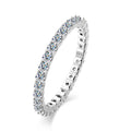 Full Moissanite Eternity Band - D VVS1 S925 Silver 2mm-3mm