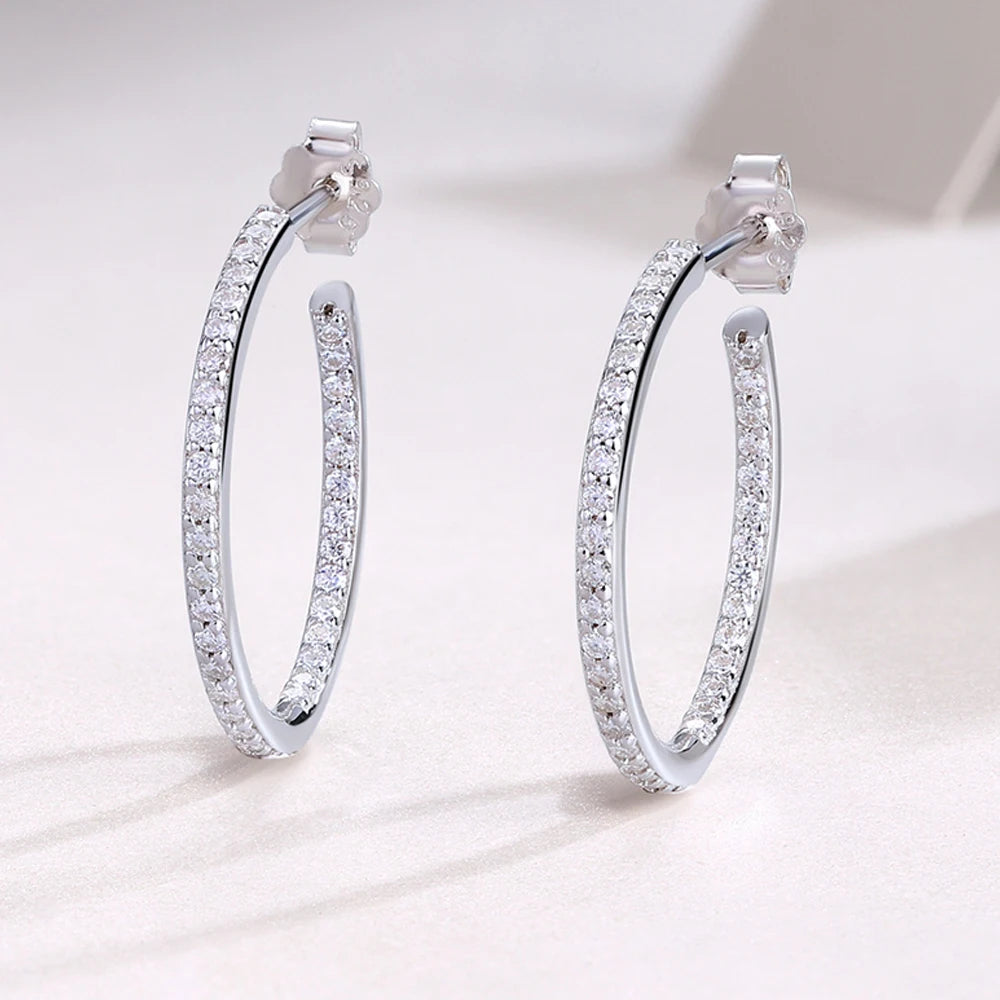 Full Moissanite Wedding Earrings