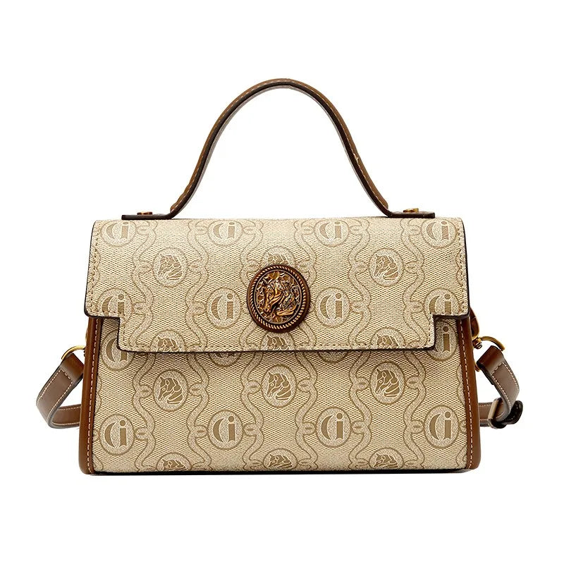 crossbody small square Women's handbag genuine leather luxury bag