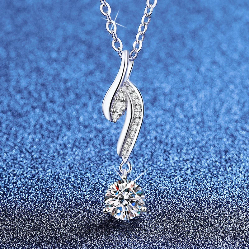 pt950 platinum moissanite diamond necklace pendant fashion light luxury simple design white gold