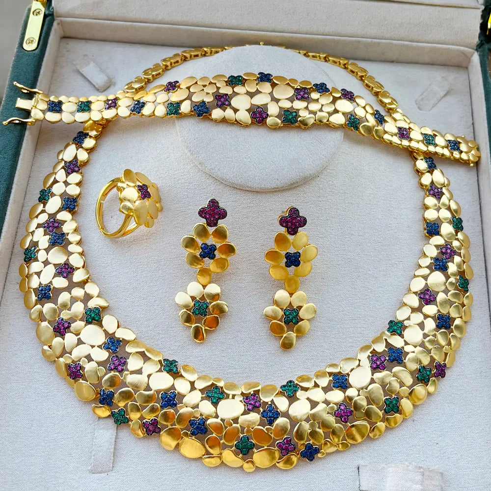 Discover Elegant Floral Bridal Jewelry Sets