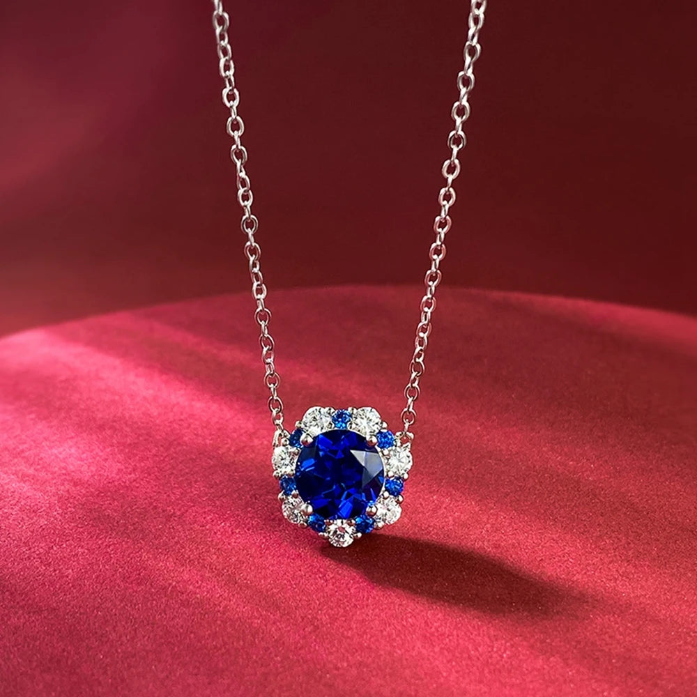 Gem Pendant Necklace Moissanite