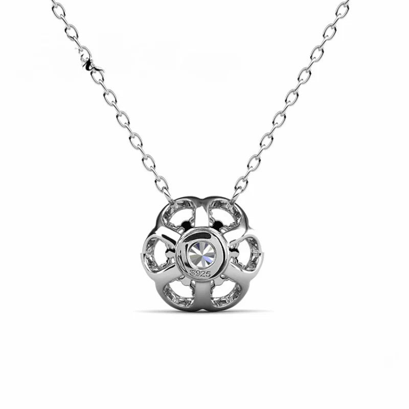 1ct  Moissanite Flower Necklace