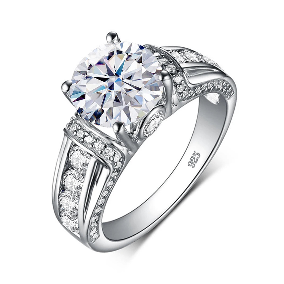Round Cut Moissanite Rose gold Ring For Women 2ct