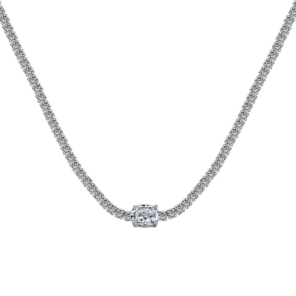 Gemstone Moissanite Necklace