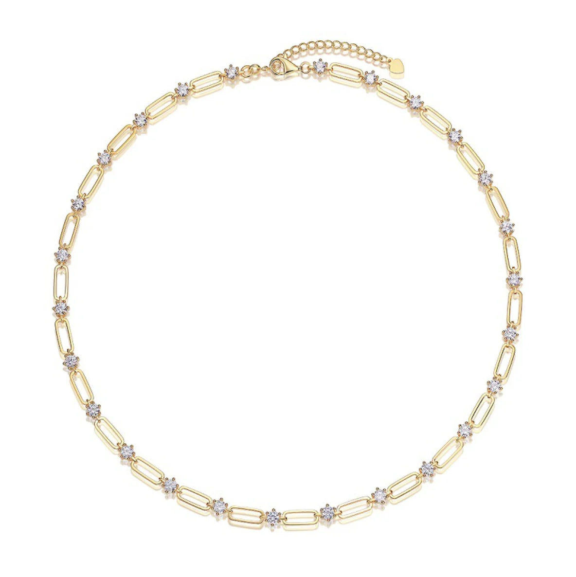 GRA Certified 4mm Moissanite Necklace for Women 925 Sterling Silver Diamond Necklaces Plated 18k Gold Fine Jewelry