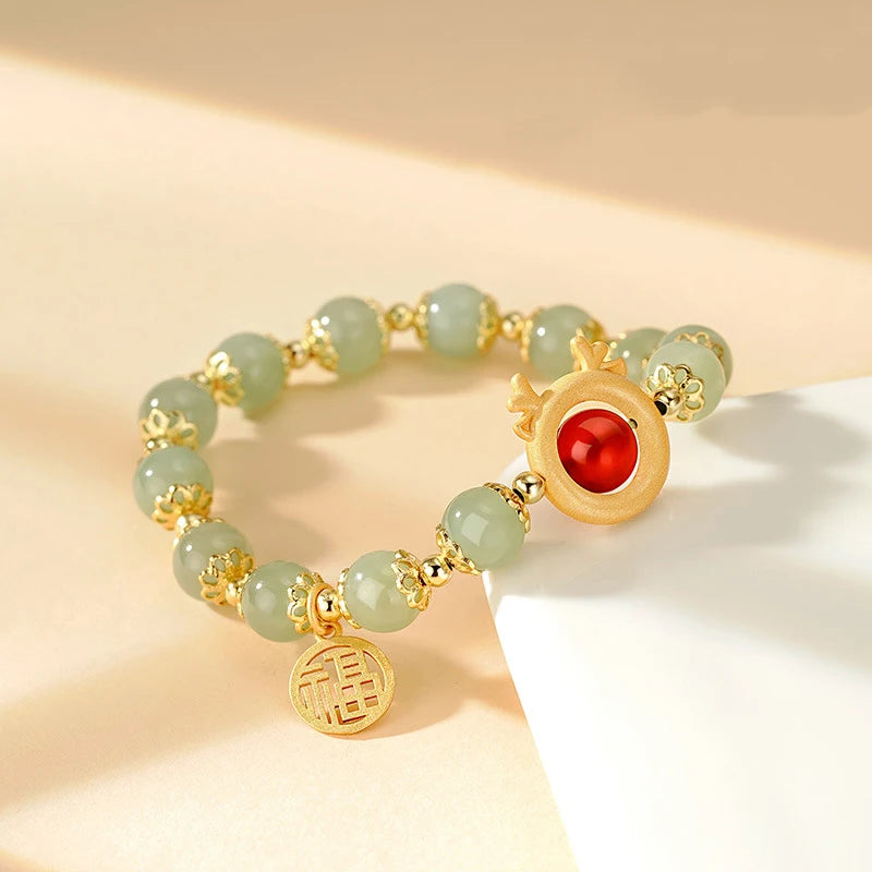 Lucky Hetian Jade Antique Bracelet