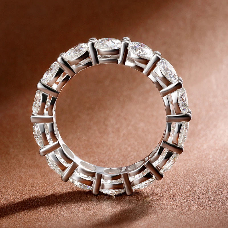 Round Moissanite Solitaire Ring - D VVS1 S925 Silver 0.5ct