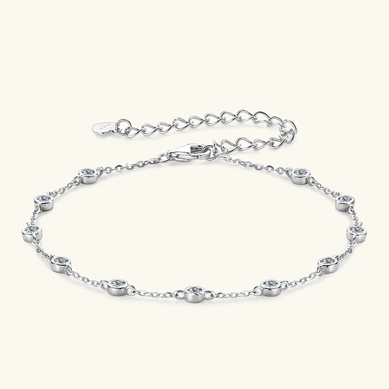 Moissanite Bracelets for Women s925 Sterling Silver with White Yellow Gold Plated Lab Diamond Bracelet Wedding Jewelry