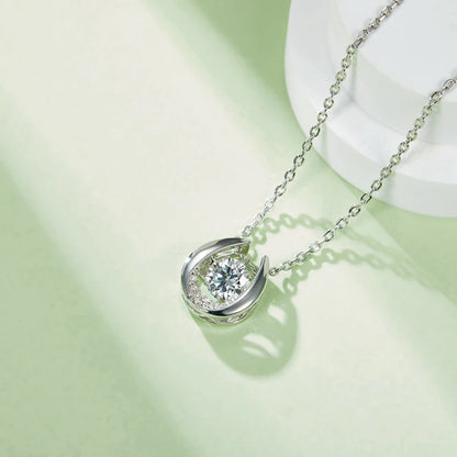 Moissanite Diamond Sparkling Pendant Necklace