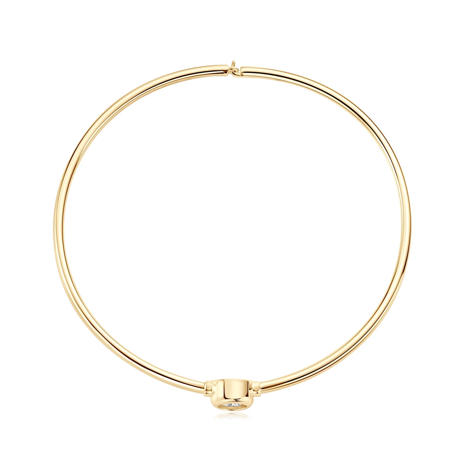 Moissanite Bangle Bracelet 18K Gold Plated 925 Sterling 0.5CT Silver Classic Bangle Bezel Set Diamond Bracelet for Women Gifts