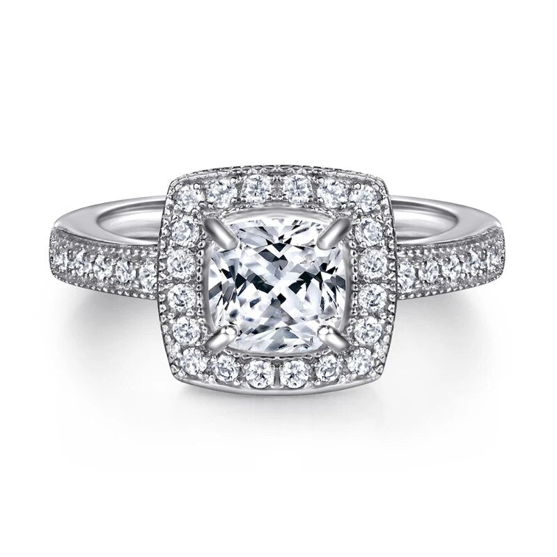 1 Carat Moissanite Engagement Wedding Set Ring