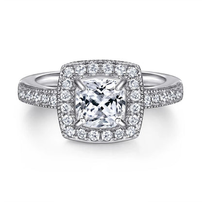 1 Carat Moissanite Engagement Wedding Set Ring