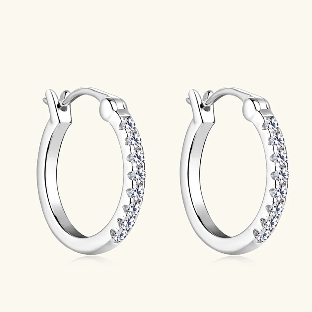 Full Moissanite Hoop Earrings