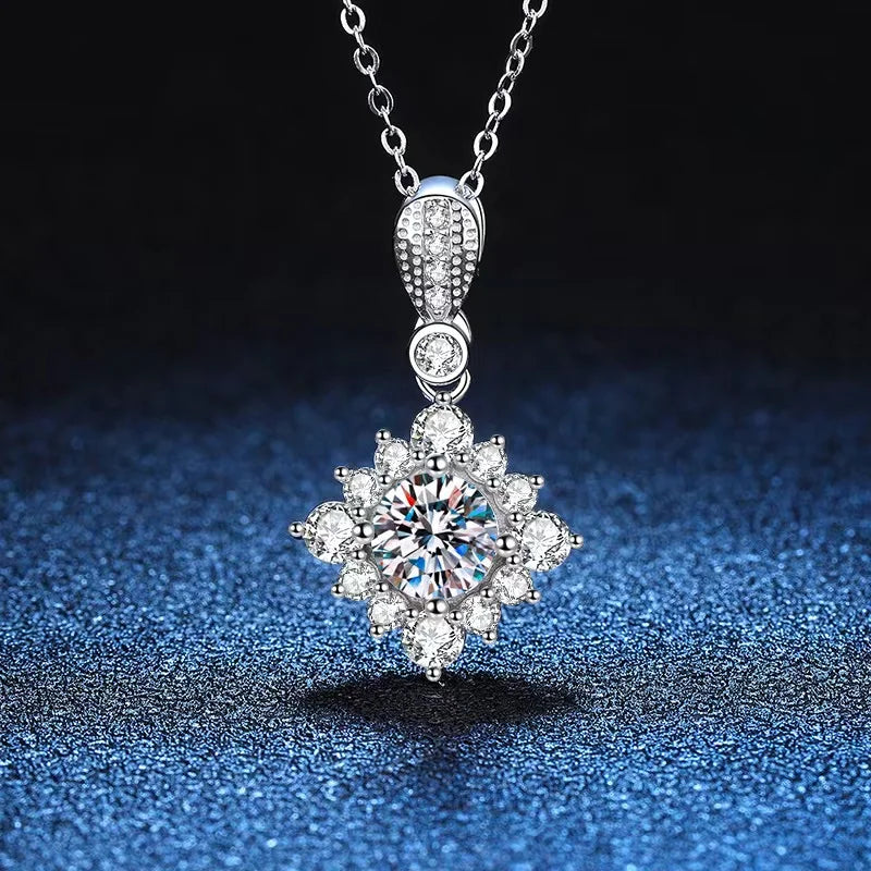 1ct Moissanite Pendant Necklace