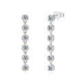 Full 3mm Moissanite Drop Earrings For Women GRA Certified Lab Diamond Solid s925 Silver Plated 18k Dainty Wedding Earring Gift