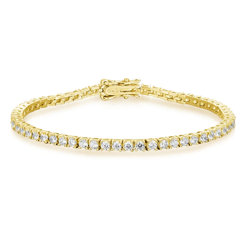 2mm Moissanite Tennis Bracelet | D Color S925 Silver
