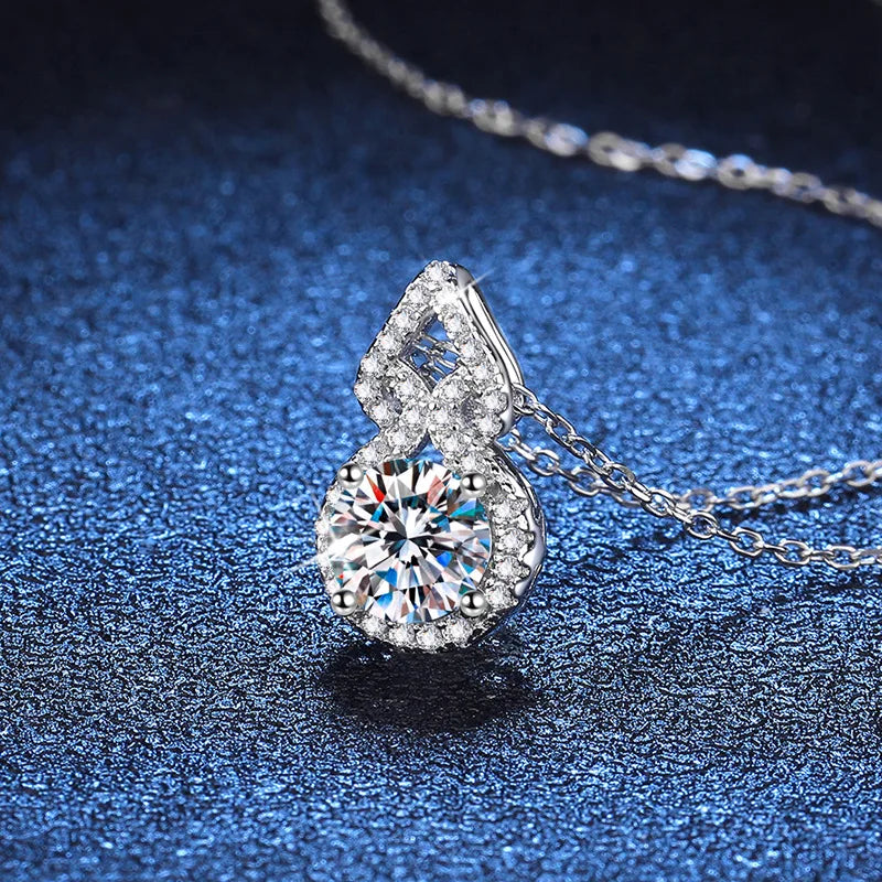 1ct Moissanite Pendant Necklace